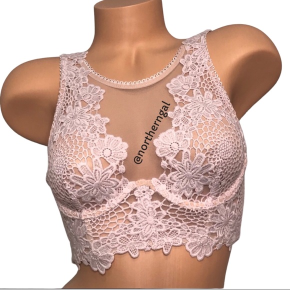 Victoria's Secret Floral Appliqué Longline Bustier Bra - Picture 2 of 16